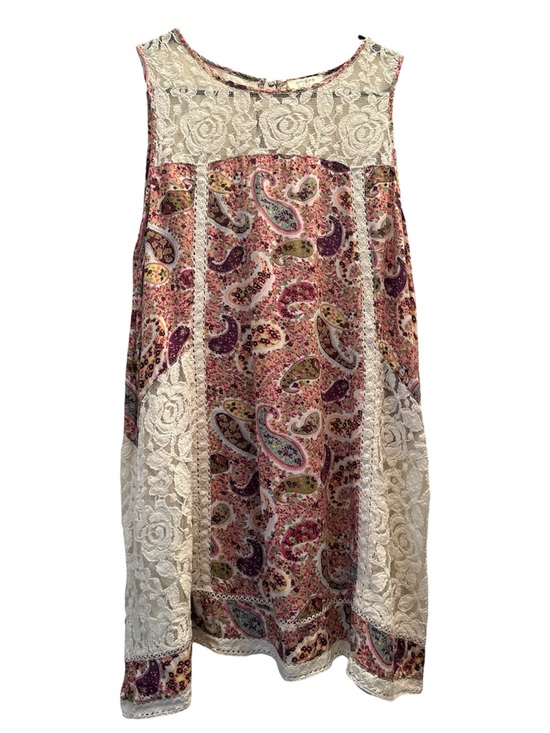 Umgee Dresses & Skirts - Anthropologie Umgee Cream Lace Top with Pink Multi Floral Dress/Top